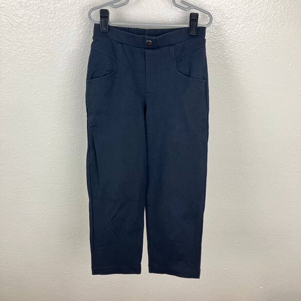 Zara Soft Trouser Pants Kids 8 Blue Elastic Waist School Preppy